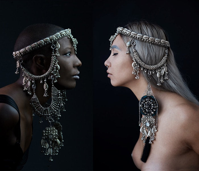 An early Object & Dawn modular headpiece, as featured on Ecocult