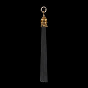 beaded modular tassel gold cap by object and dawn