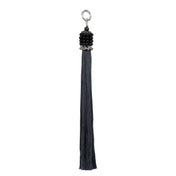 beaded polyester tassel from fully coated polymer metal beads and black crystal by object and dawn