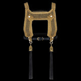 Artemisia Mesh Top Gold with Four Tassels
