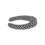 Object & Dawn Artemisia 4D Supple Cuff in silver, modular fashion, ghost image side view