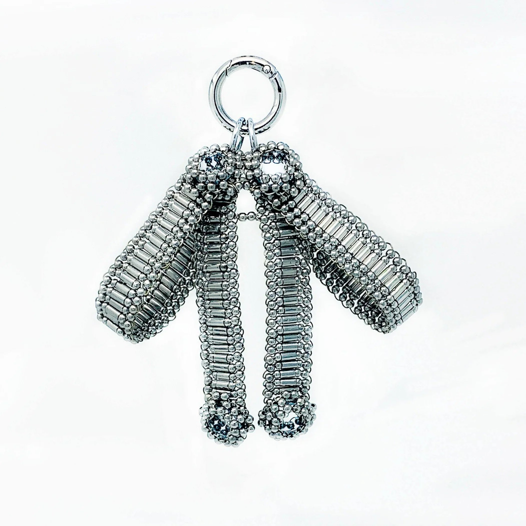 handcrafted beaded modular amaya bow silver by object and dawn ghost