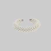 Handcrafted modular bracelet cuff from syntethic japanese pearl by object&dawn