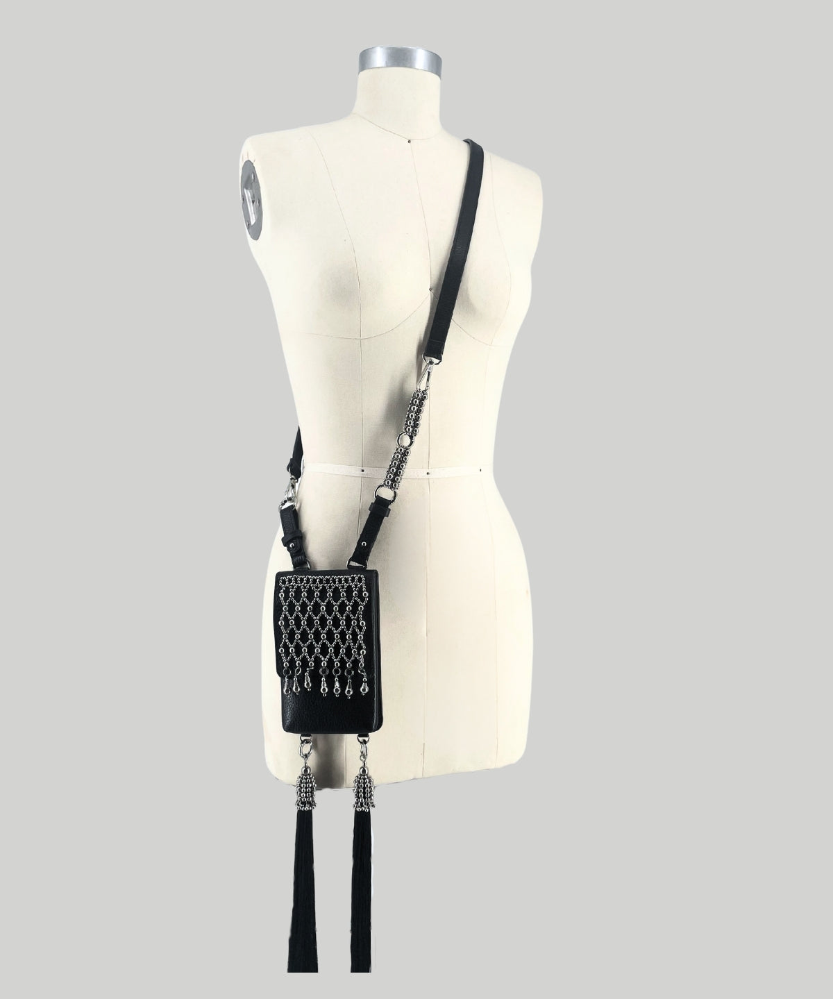 Object & Dawn adjustable leather belt in ivory, premium leather craftsmanship, ghost image