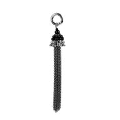 handcrafted beaded chain tassel in jet black by Object & Dawn