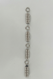 Object & Dawn headband featuring pearl intricate beaded links with unconected claps craftsmanship