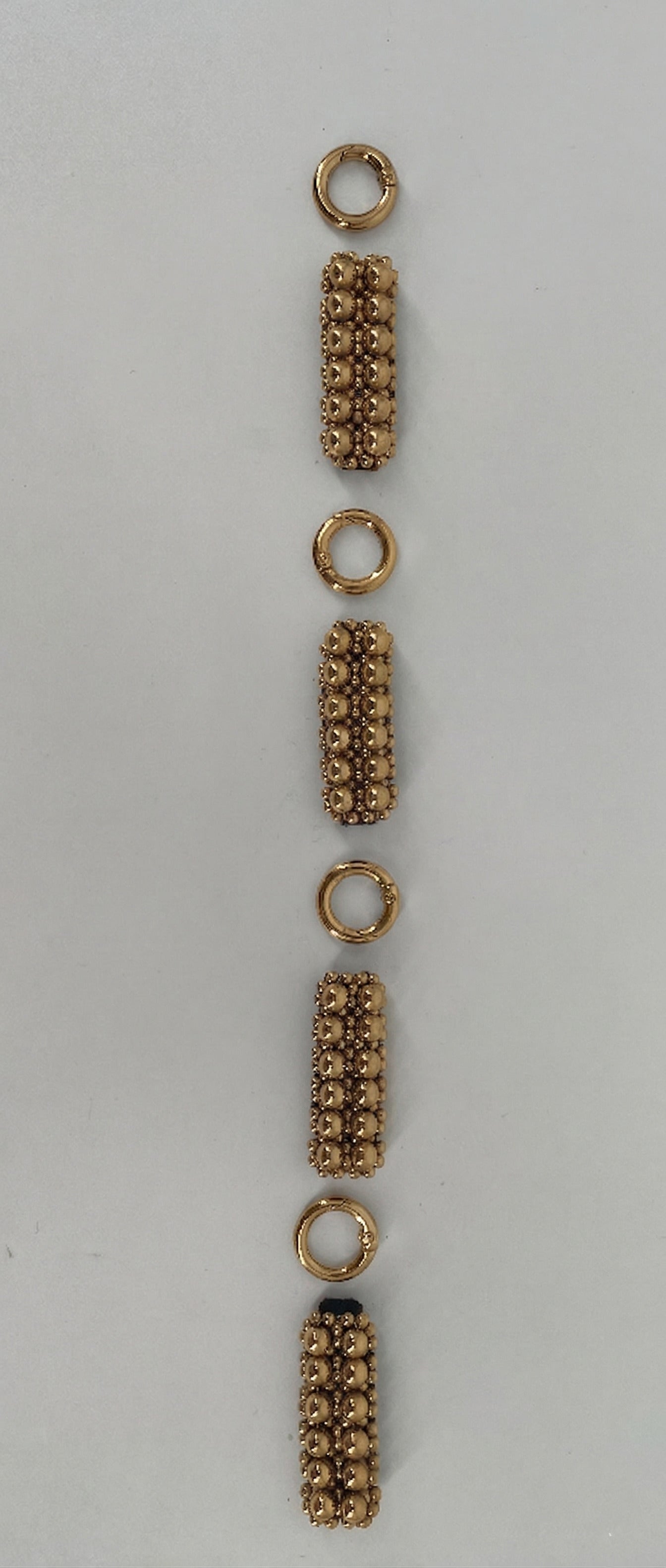 4-Pack of Modular Beaded Extension Links for Jewelry Customization - 6 Color Variants