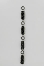 4-Pack of Modular Beaded Extension Links for Jewelry Customization - 6 Color Variants