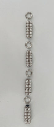 4-Pack of Modular Beaded Extension Links for Jewelry Customization - 6 Color Variants