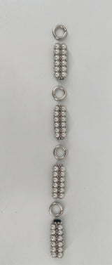 4-Pack of Modular Beaded Extension Links for Jewelry Customization - 6 Color Variants