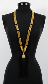 Beaded Link Necklace with Tassel – Modular Body Jewelry