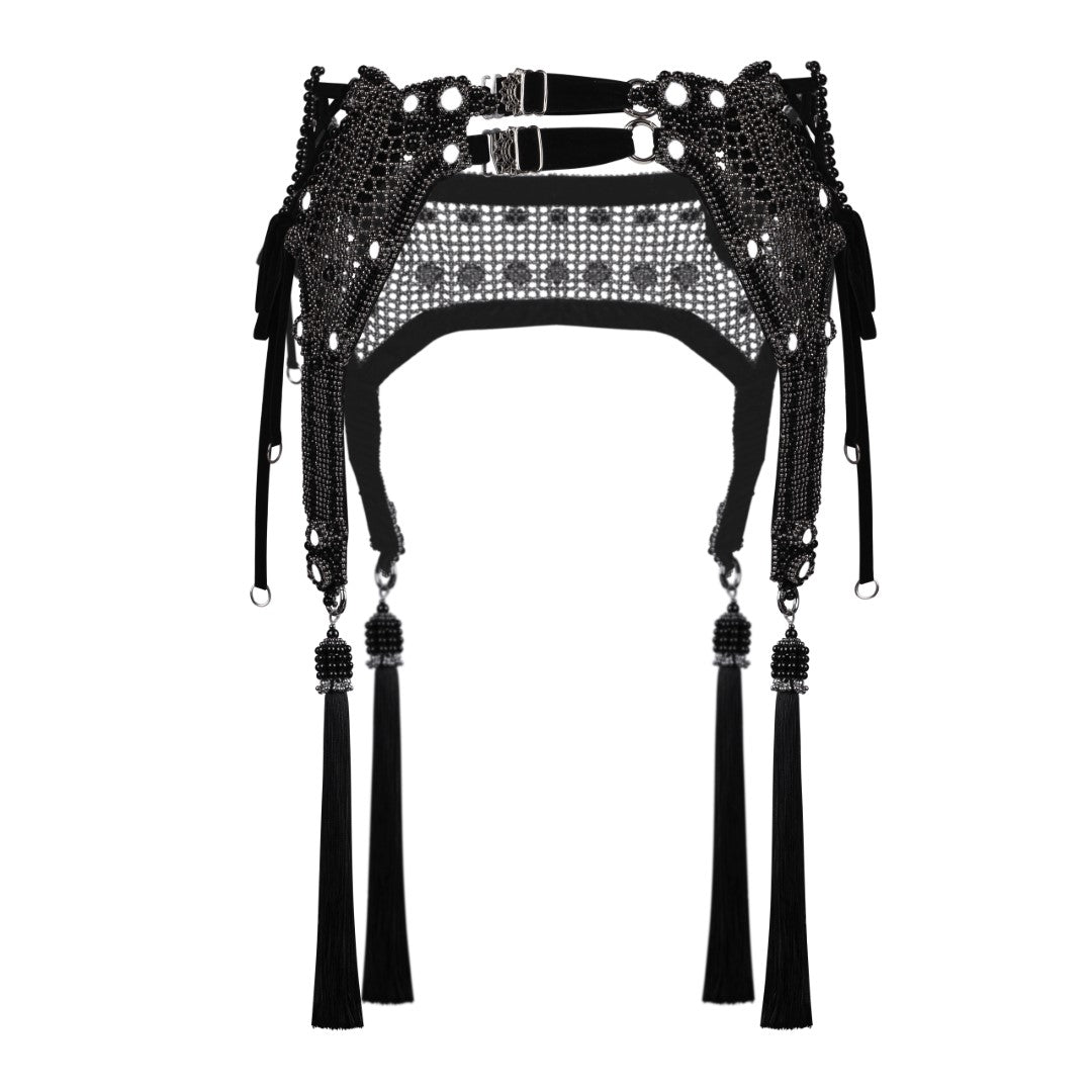 Elohim Modular Garter Belt in Jet Black