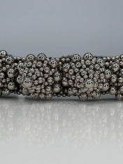 close up of handcrafted eingana hatband in silver by object & dawn 