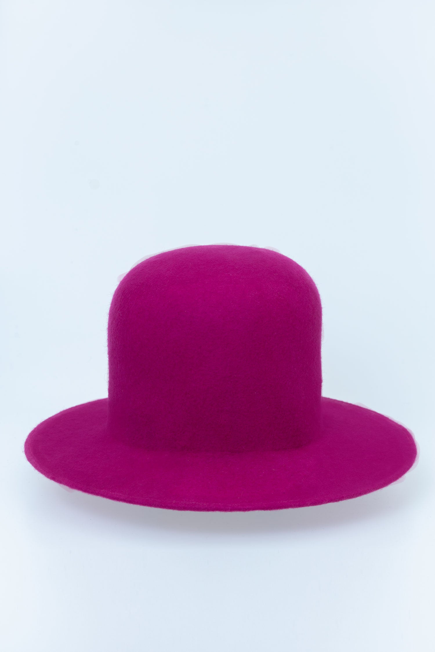 Erykah Domed Hat in Pink Wool Felt
