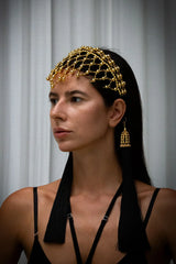 Freja Modular Headband – Luxury Beaded Statement Headband w/ Removable Medallions - 3 Colors