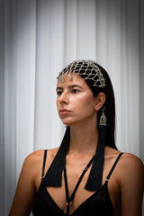 Freja Modular Headband – Luxury Beaded Statement Headband w/ Removable Medallions - 3 Colors