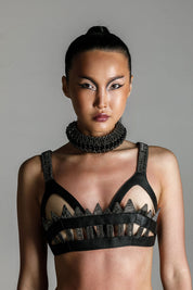 HELIOS Large Optical 4D Choker in Jet Black