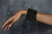 Black Stripe Khutulun Wide 4D Cuff