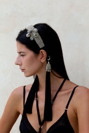 Amaya Bow Head Band in Silver