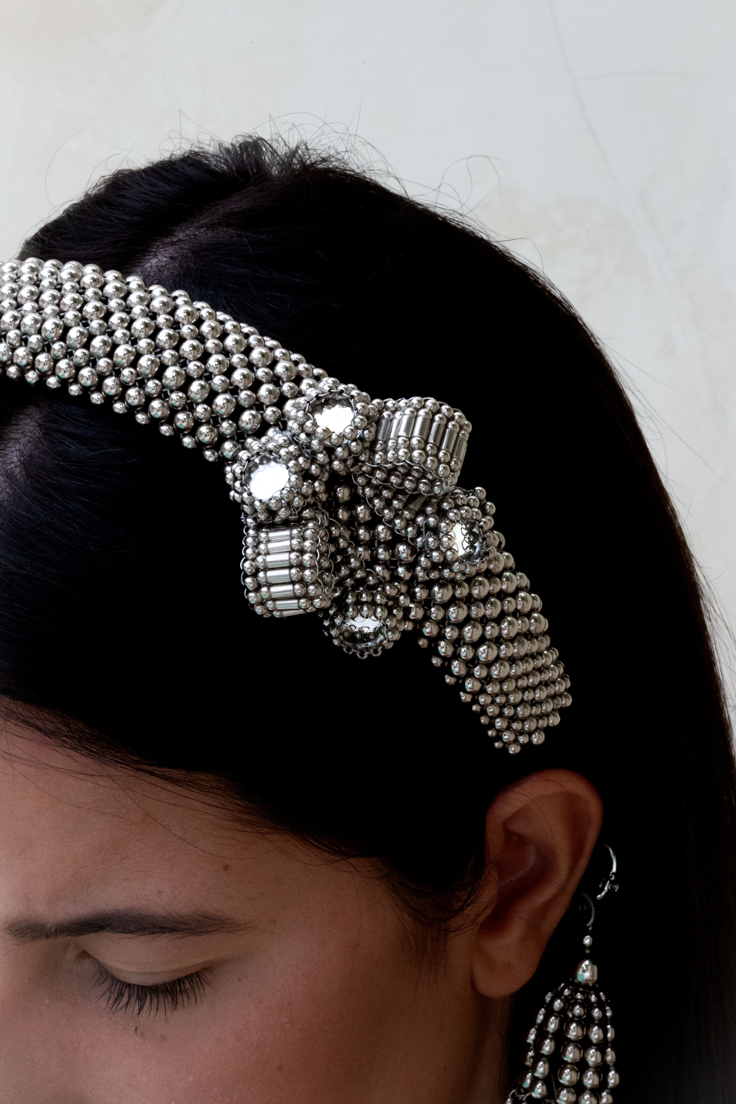 Amaya Beaded Bow Modular Headband - 3 Color Variants
