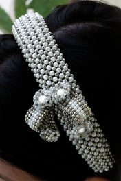 Amaya Bow Headband in Pearl - 2 variations