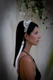 Jas Headband in Pearl