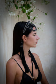 Khutulun Head Band in Jet Black