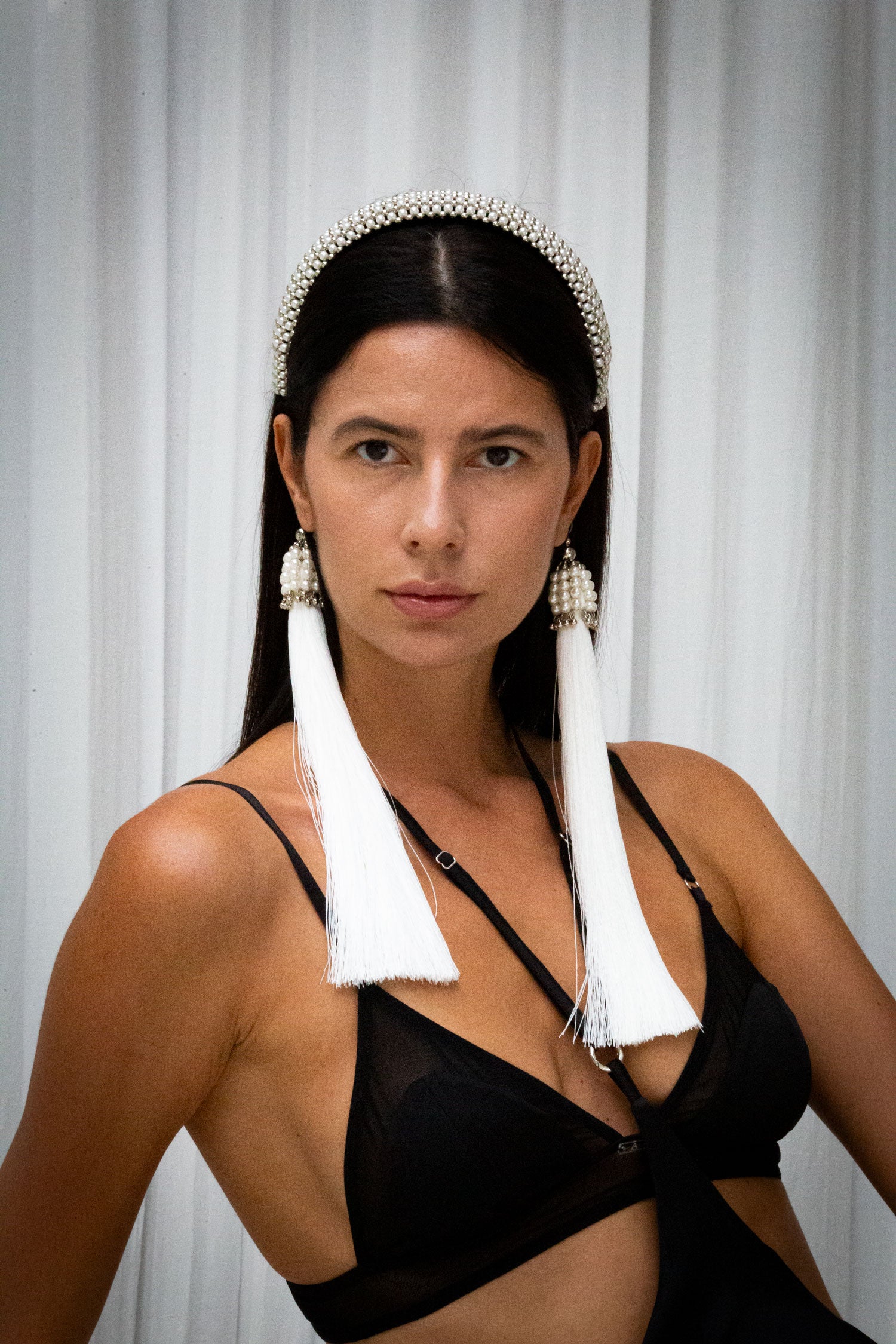 Teuta Head Band in Pearl