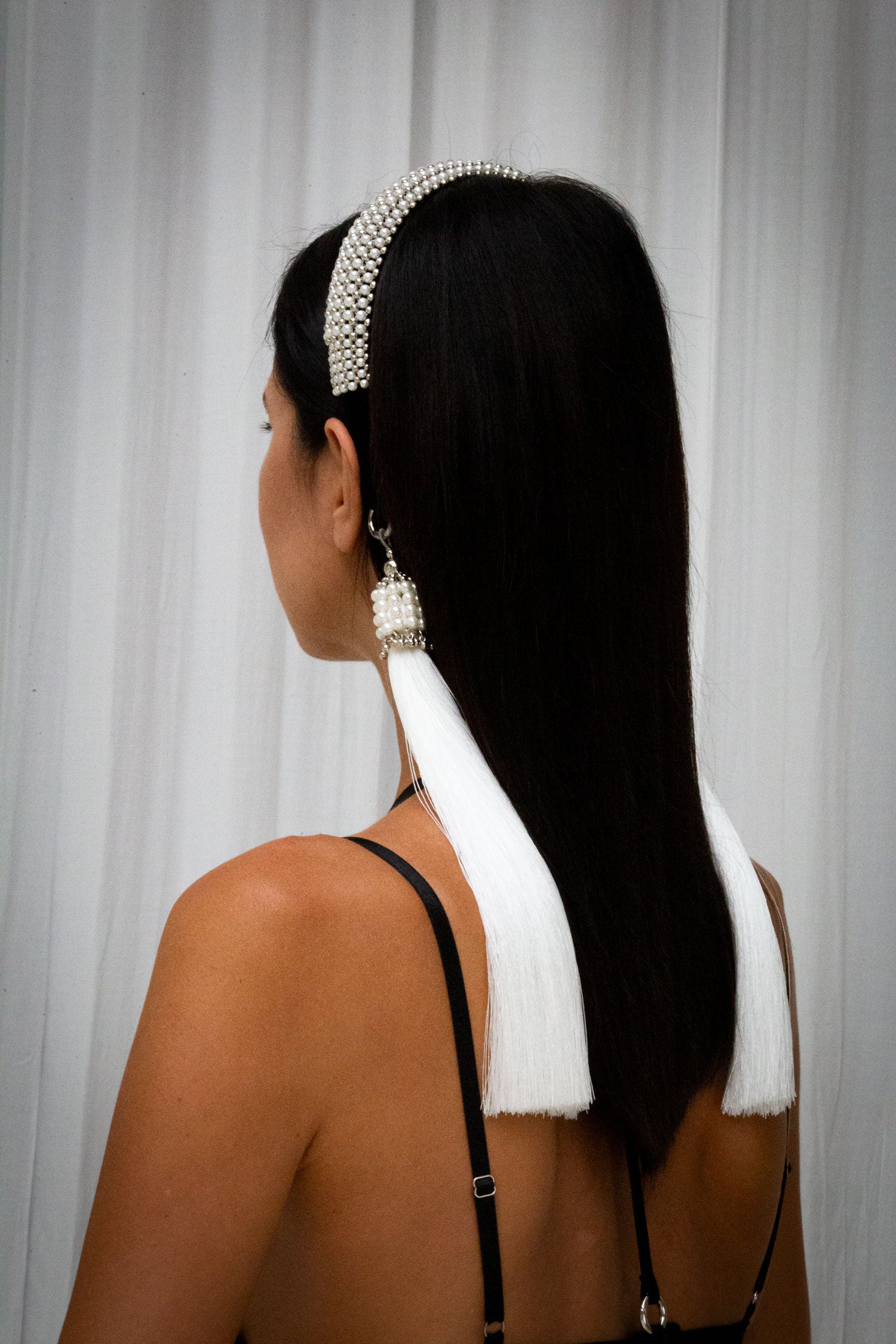 Teuta Head Band in Pearl