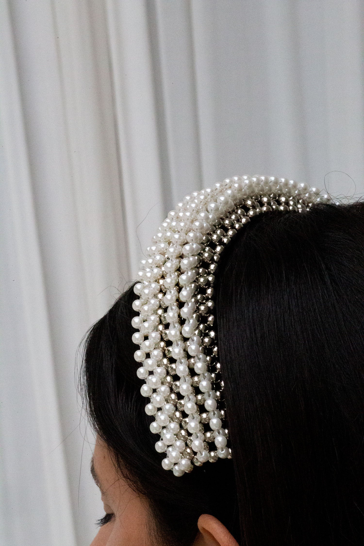 Anais Head Band in Pearl- 2 variations