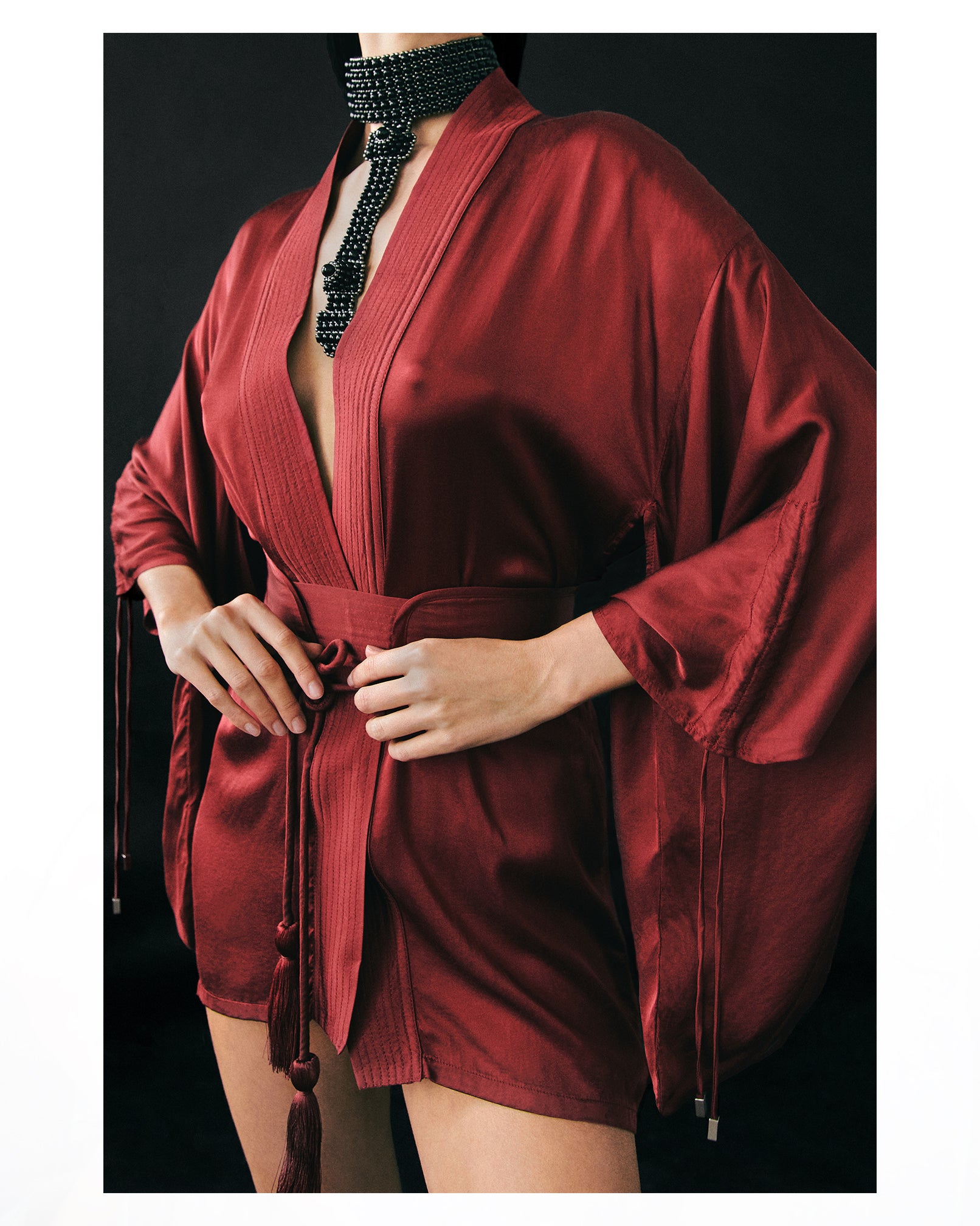 Mineko Short Silk Kimono- 3 Color Variants