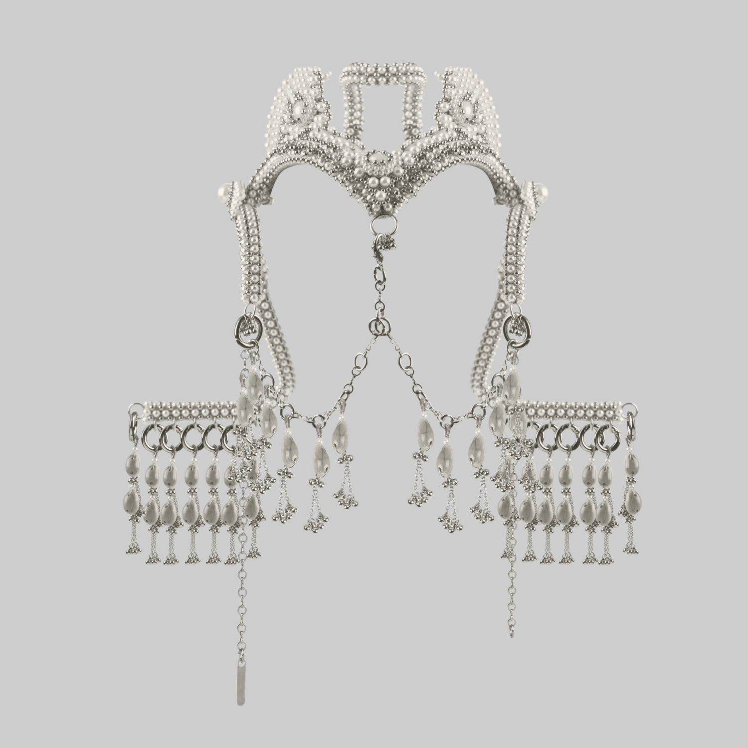 JASMODULARHEADPIECESYSTEMWFACECHAIN_COWRIESHELLTASSELS-PEARL-front.jpg