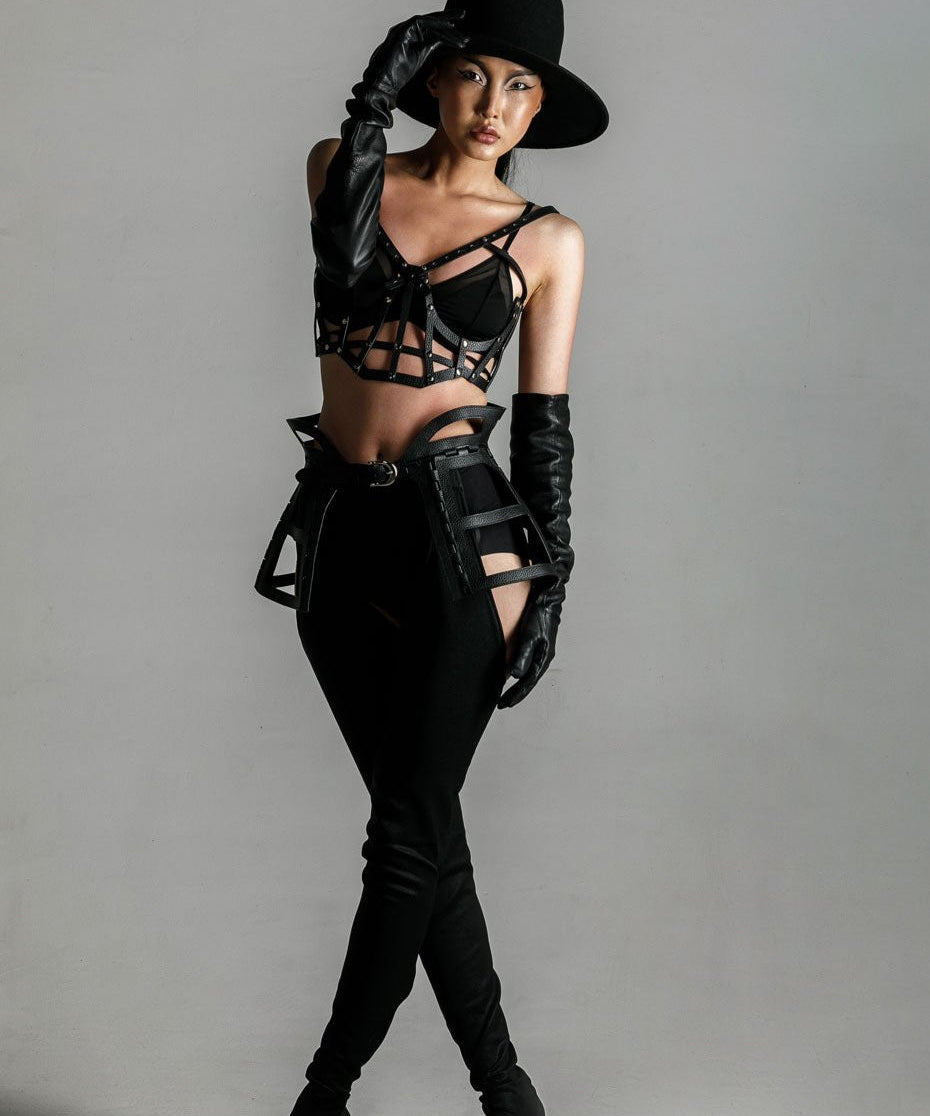 JasLeatherCageSkirtandCageTop-byObject_Dawn-Black-campaign6.jpg