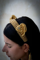 Jas Beaded Cat Ear Headband with 2 Removable Tassels - 3 Color Variants