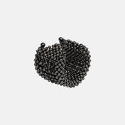 Khutulun 4d cuffs beaded adjustable high quality polymer metal beads jet black from object and dawn beads detail ghost image