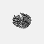 Beaded adjustable high quality polymer metal beads silver Khutulun 4d cuffs from object and dawn front view ghost image