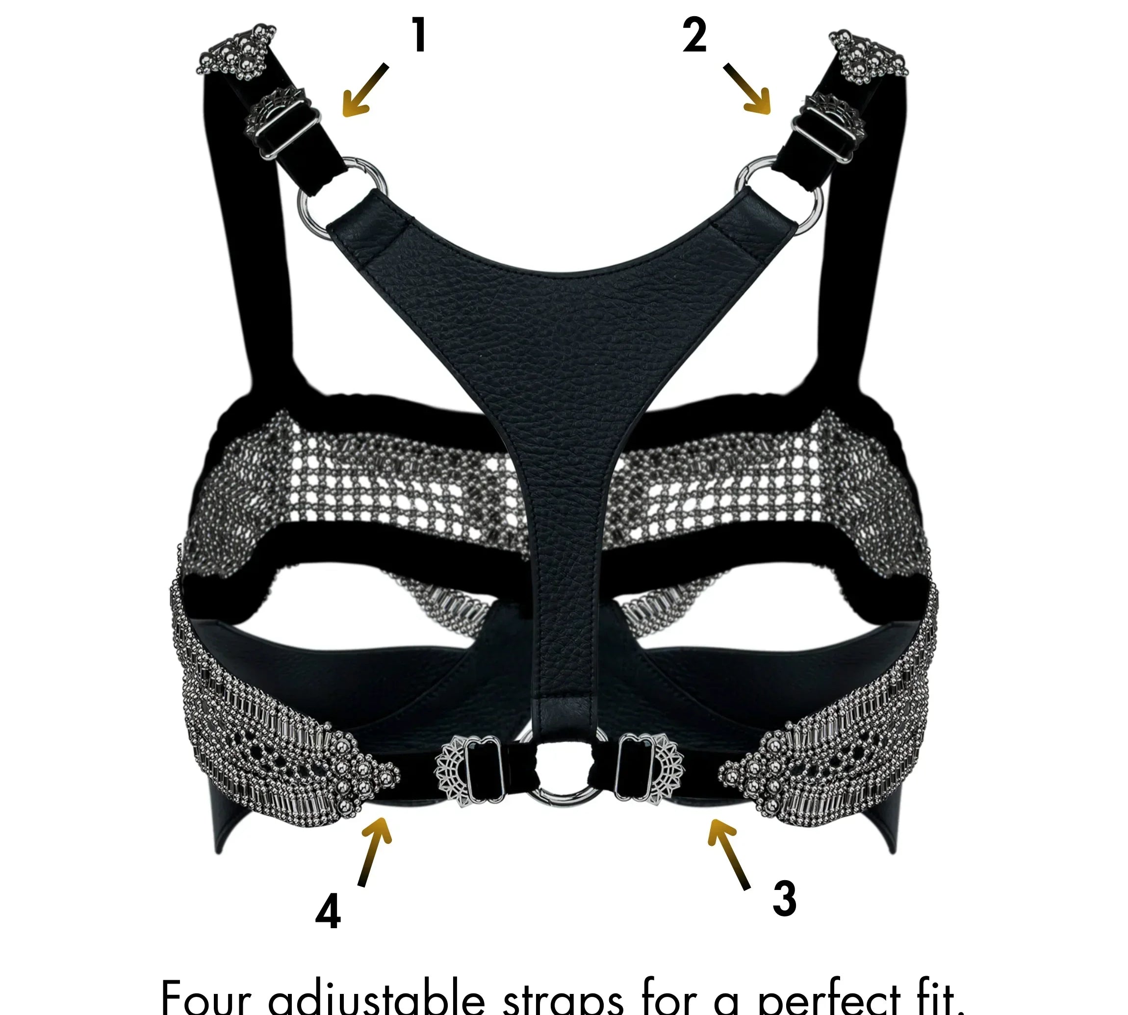 back view of back side khutulun modular top with guide of adjustable straps 