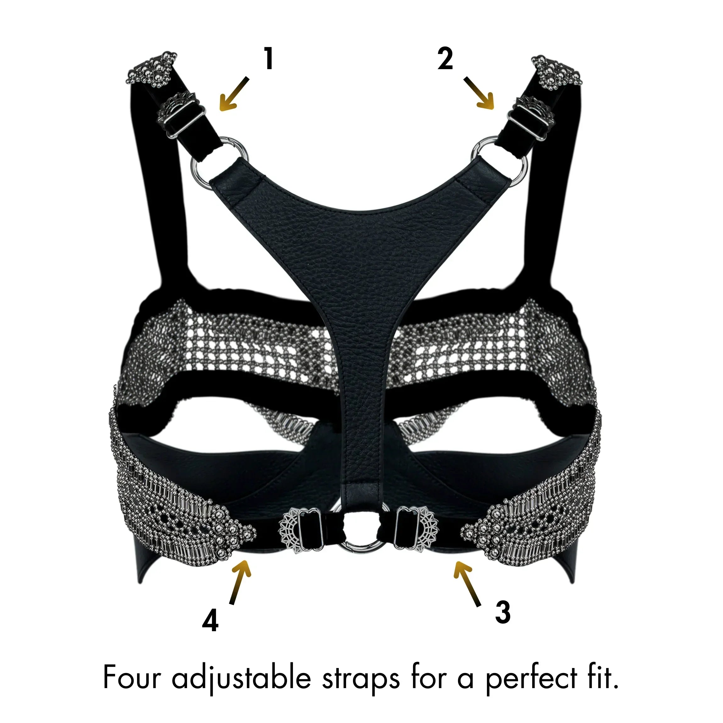 back view of back side khutulun modular top with guide of adjustable straps 