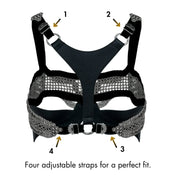 Khutulun Modular Top with Leather Balconette Bra –  4 Color Variants