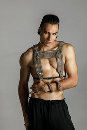 object and dawn artemisia mesh top silver showing the bead's detail front view