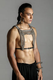 handcrafted modular artemisia mesh top in silver by object and dawn front view