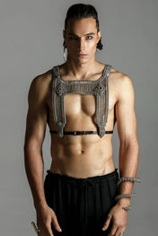 handcrafted modular artemisia mesh top in silver by object and dawn front view