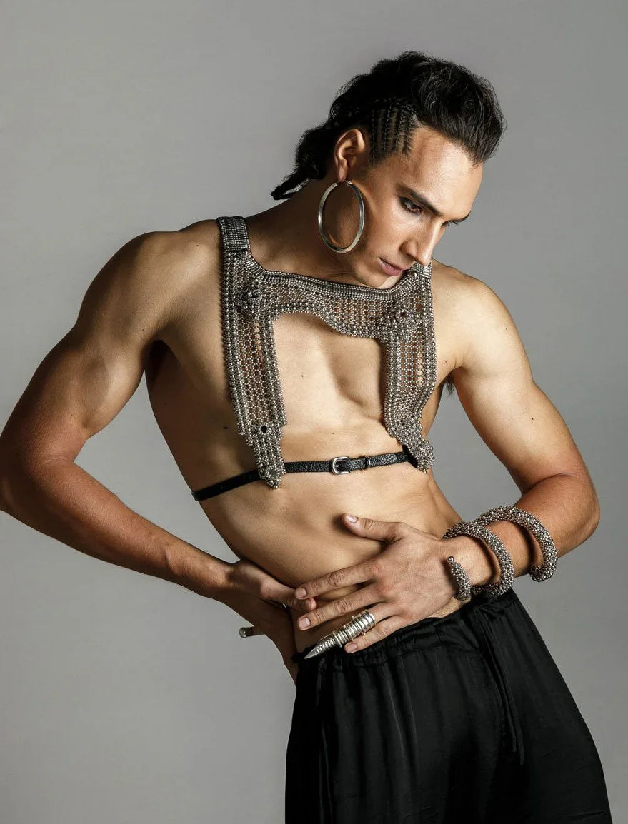 handcrafted modular artemisia mesh top in silver by object and dawn