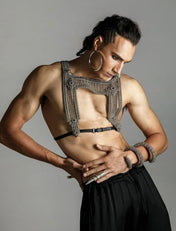 handcrafted modular artemisia mesh top in silver by object and dawn