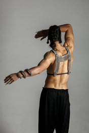 object and dawn artemisia mesh top silver diagonal back