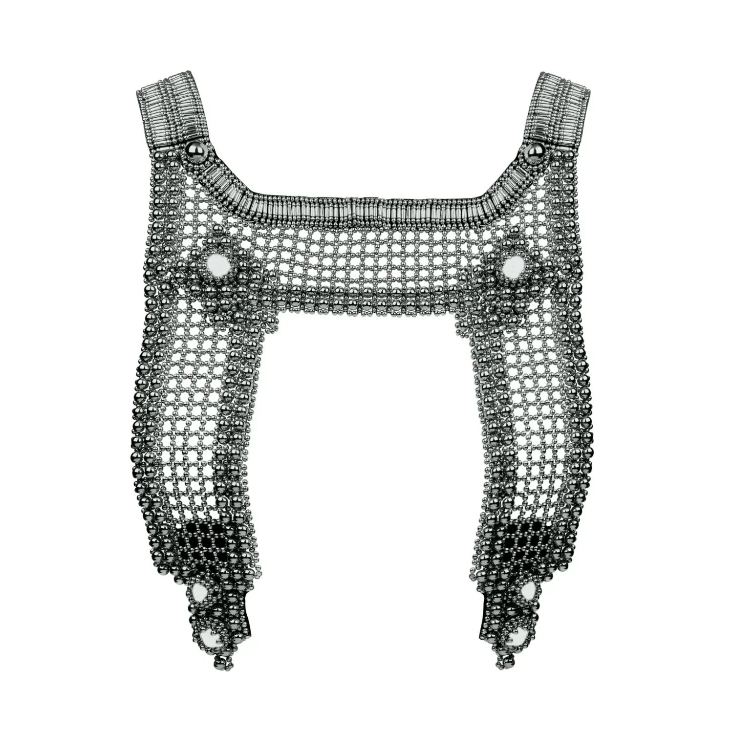 object and dawn ghost images of artemisia mesh top silver showing the bead's detail front view