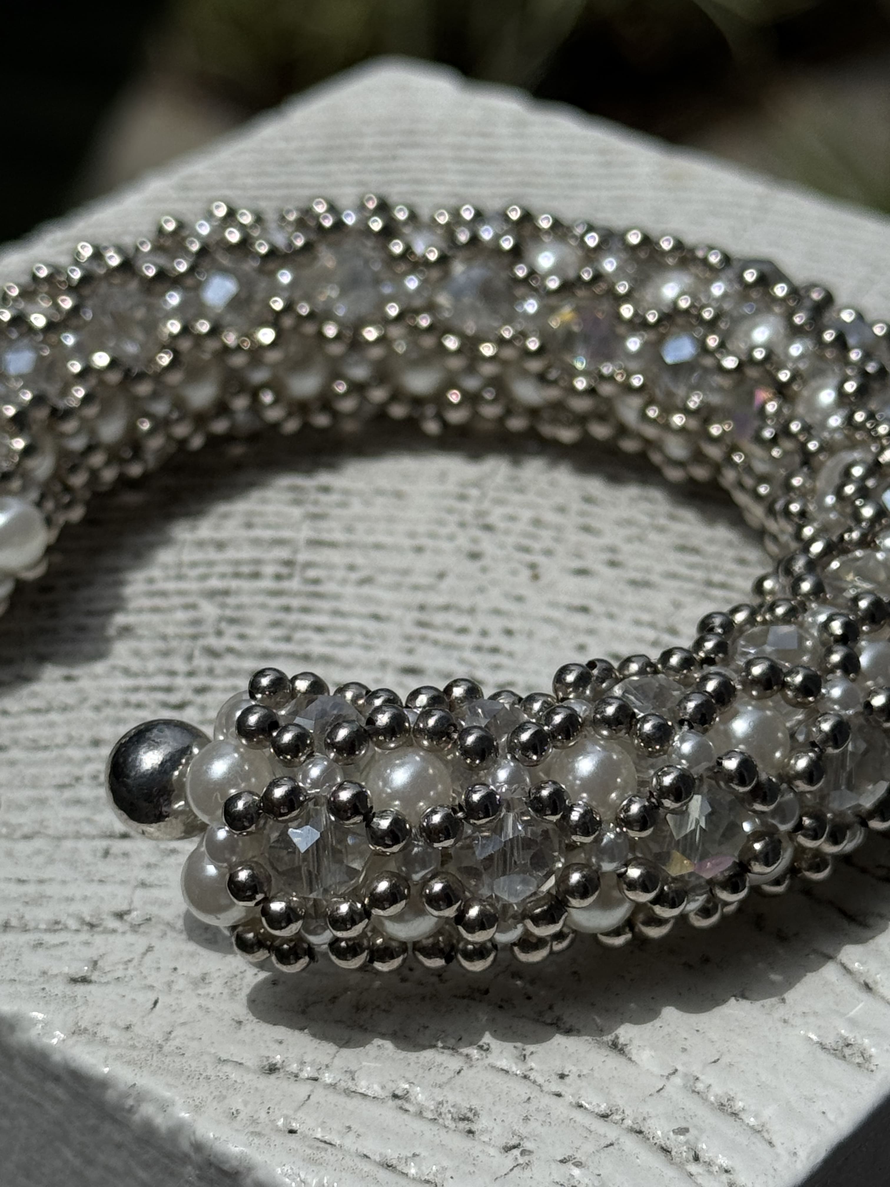 Nyx Cross-Beaded Cuff - 2 Color Variants