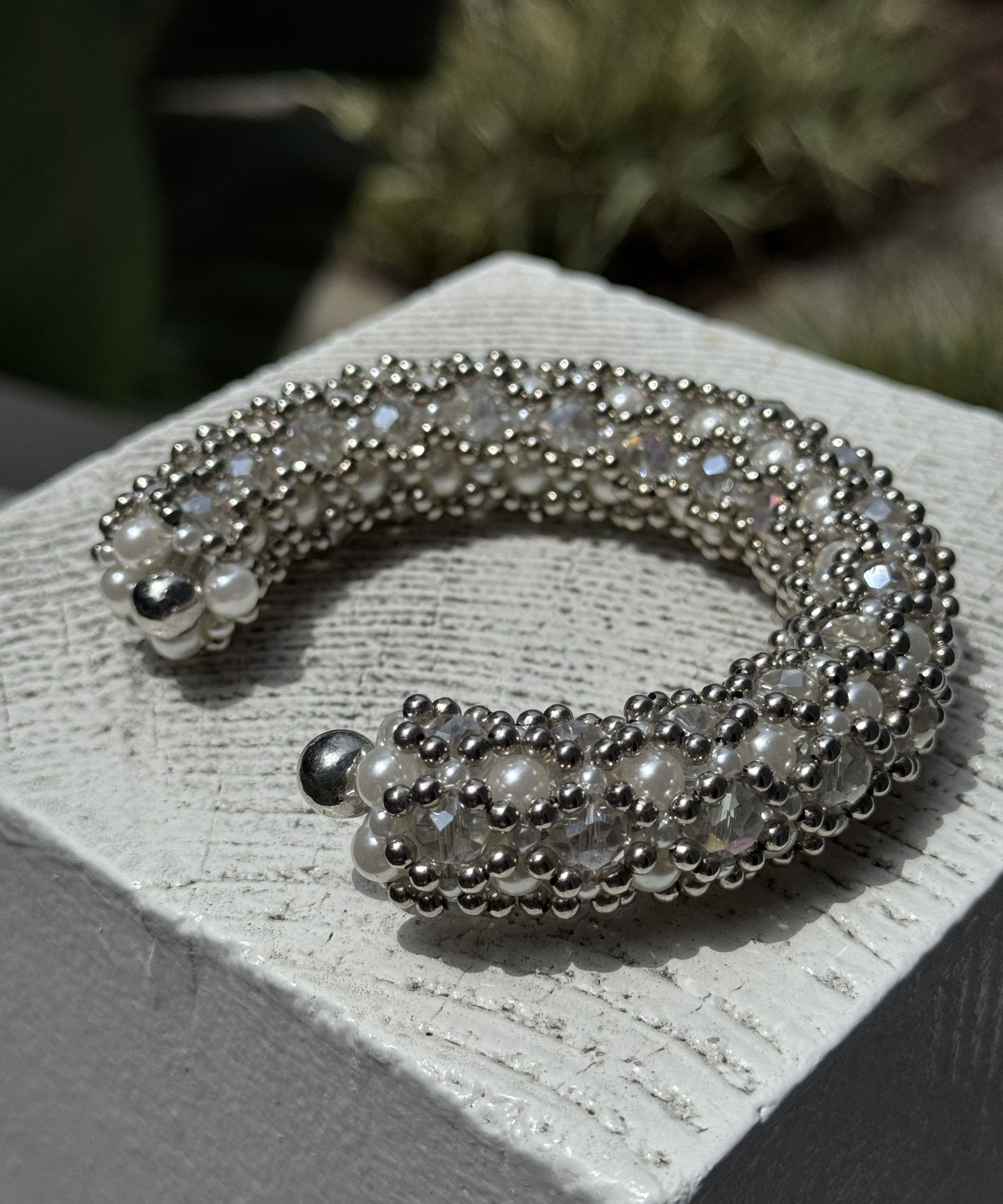 Nyx Cross-Beaded Cuff - 2 Color Variants