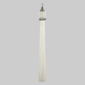 Jas Beaded Cat Ear Headband with 2 Removable Tassels - 4 Color Variants