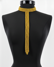 Signature Slim T-Choker Gold displayed on a black mannequin against a white background by Object & Dawn.